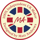 100% Independent UK Maker, designed by Matt Andrews